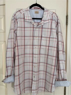 Tommy Bahama Jeans XXL Plaid Button Front Shirt Cotton